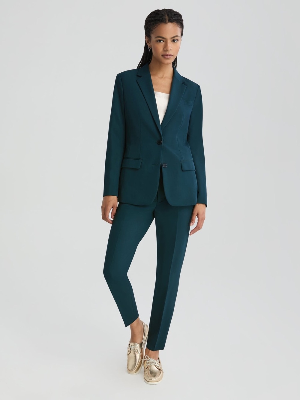 Tailored Women's Suit Set in Teal